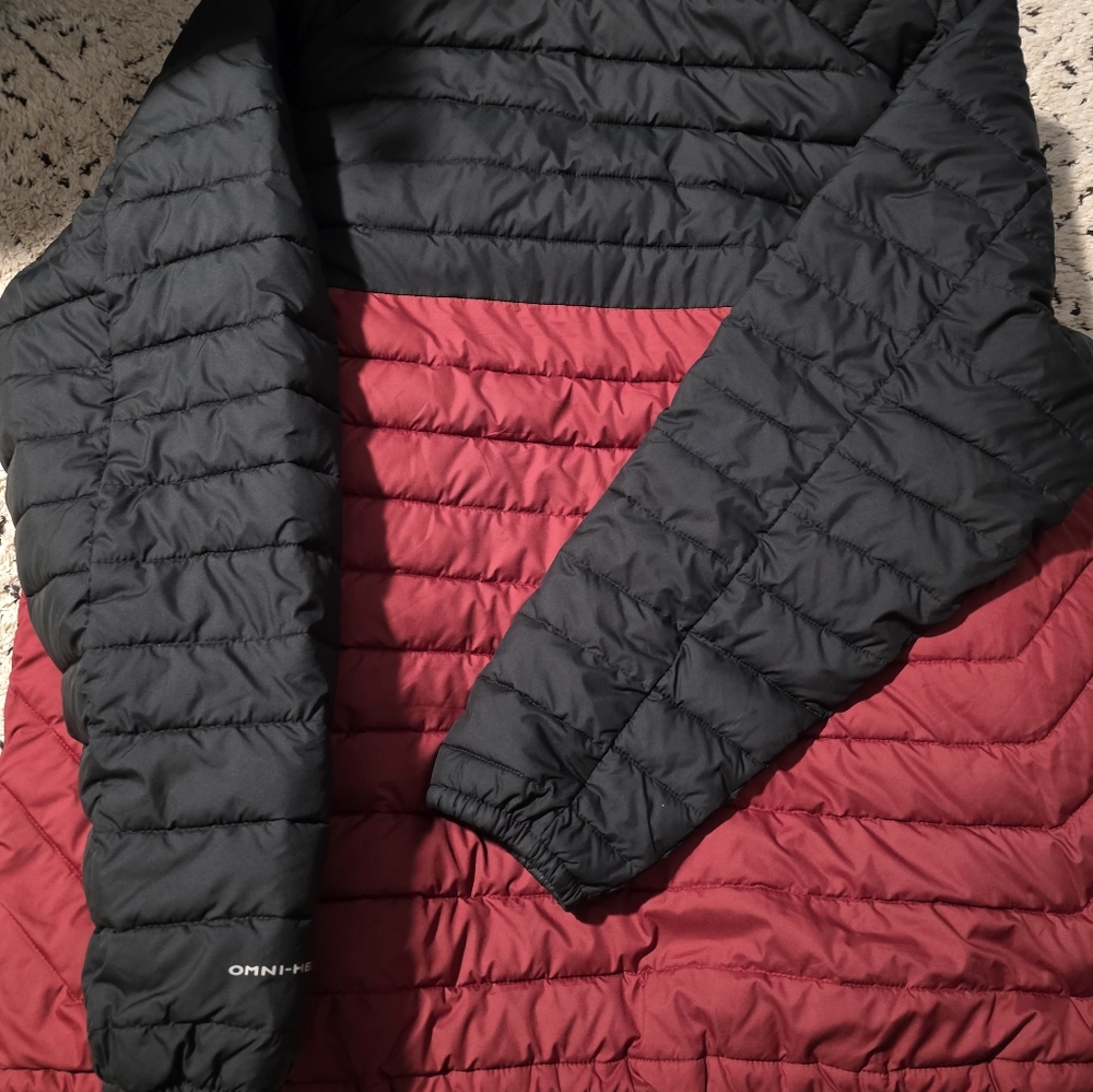Columbia mens 2xl blk and Burgundy puffer jacket - Picture 4 of 4